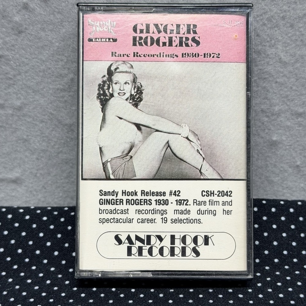 Ginger Rogers Rare Recordings 1930-1972 Cassette Tape Sandy Hook Record CSH-2042